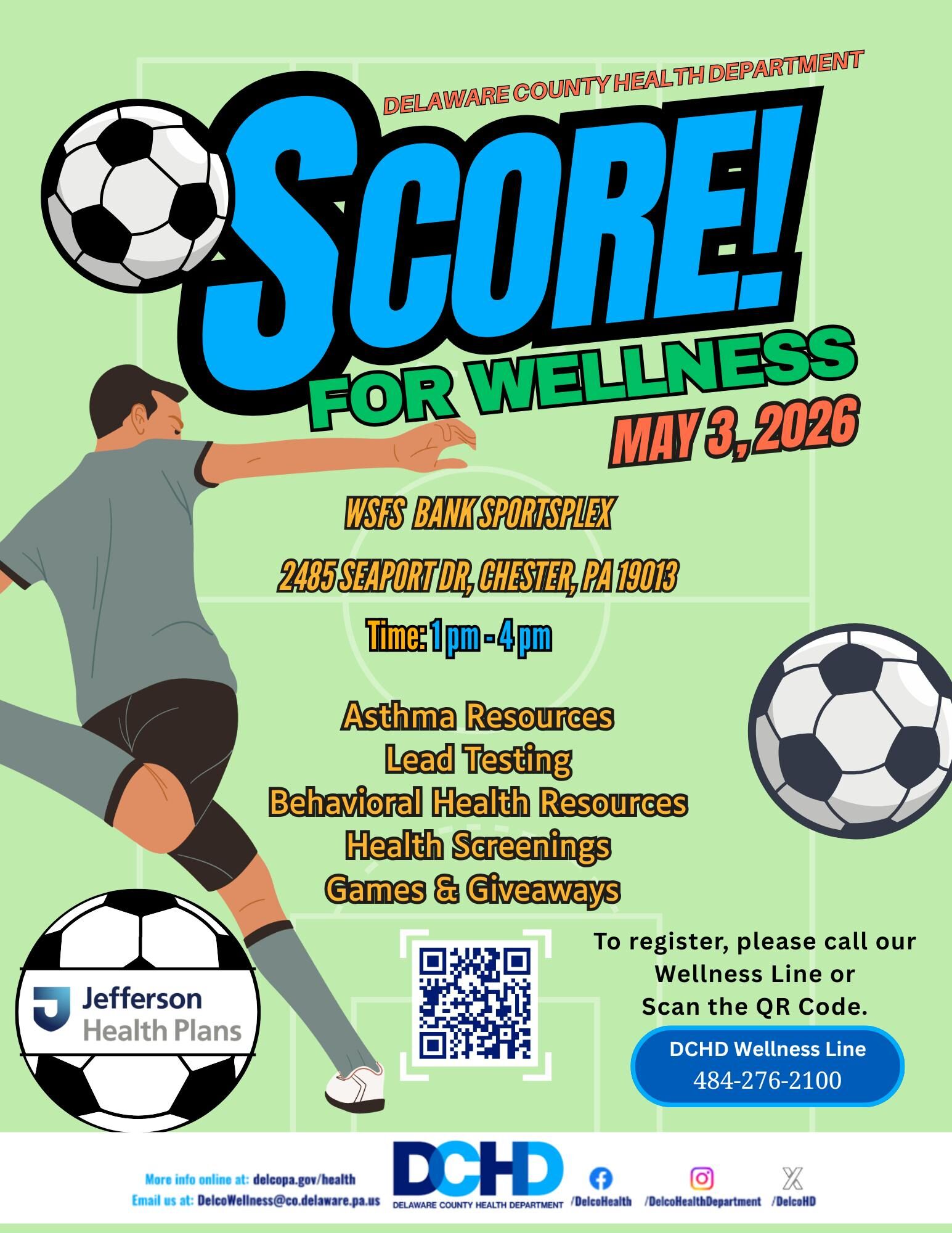 DCHD to host Score for Wellness event Sunday